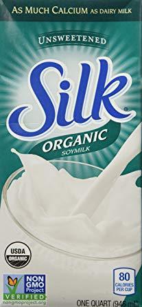 bvi>Silk, Unsweetened Organic Soymilk, ( 32oz/946ml )